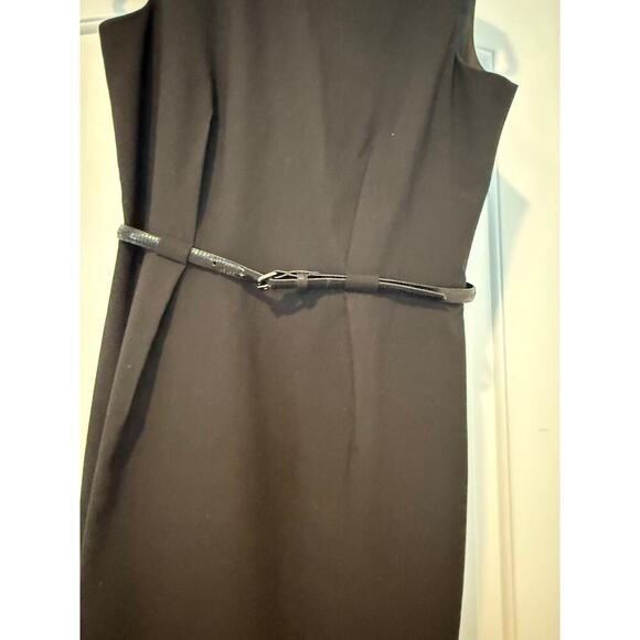 Calvin Klein Little Black Dress belted zip back fully lined size 8 - Picture 8 of 8